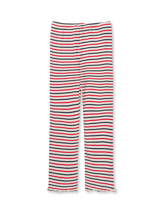 NPS Kids Frill Pants Tricolore, Ecru/Red/Marine