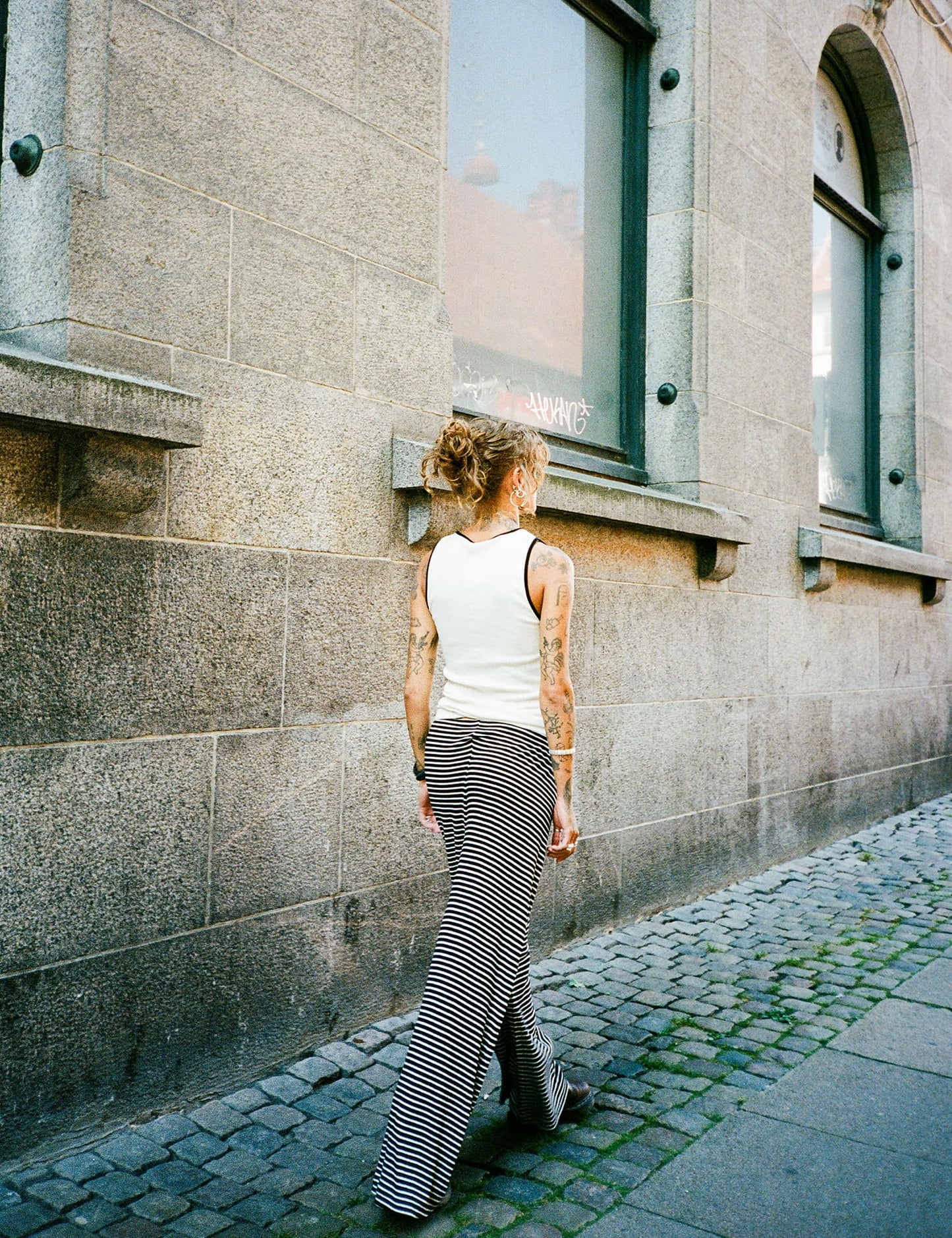 NPS Tank Top Kontrast, Ecru/Black