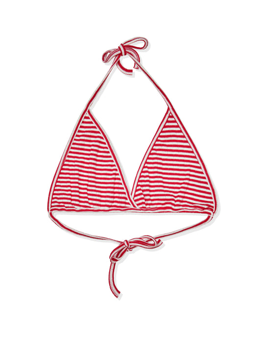 NPS Bikini Top, Red/Ecru
