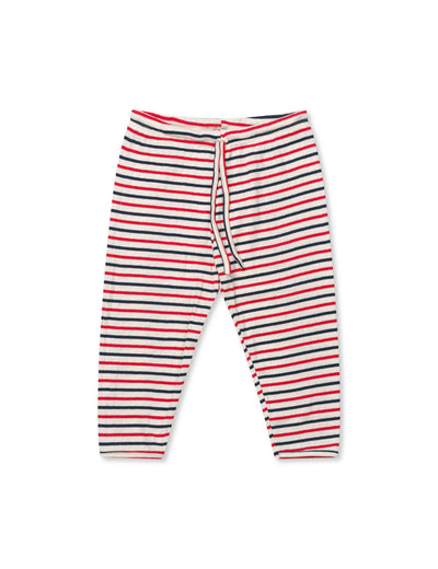 NPS Baby Pants To Tie Trico, Ecru/Red/Marine