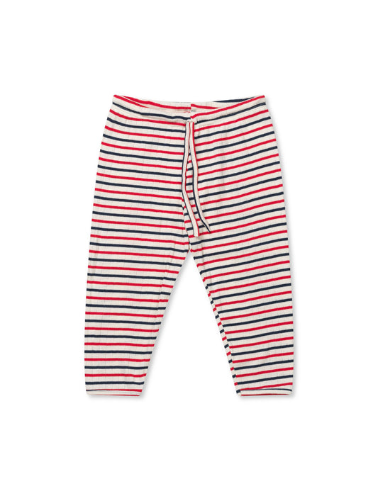 NPS Baby Pants To Tie Trico, Ecru/Red/Marine