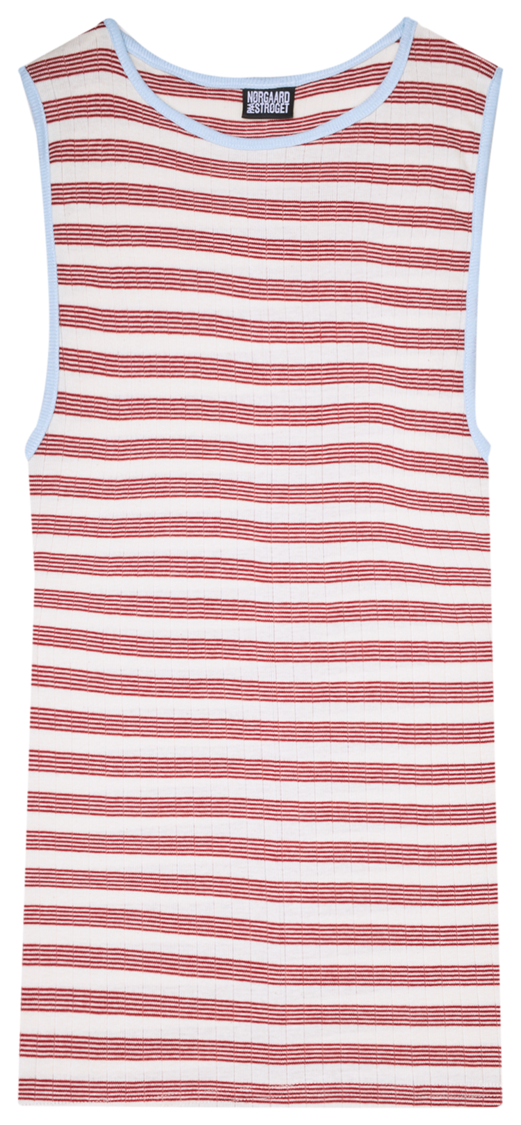 NPS Tank Top BW Stripe, Ecru/wine/Lt blue