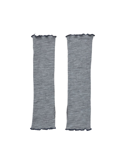 ELLE Wristwarmer Wool, Grey Mel/Marine