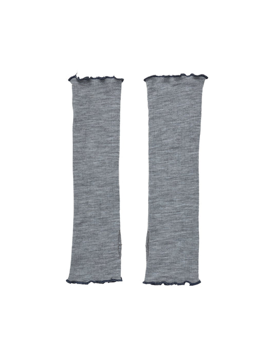 NPS x ELLE Wristwarmer Wool, Grey Mel/Marine