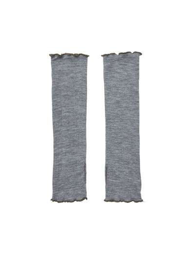 NPS x ELLE Wristwarmer Wool, Grey Mel/Capers