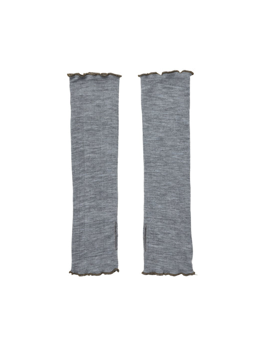 NPS x ELLE Wristwarmer Wool, Grey Mel/Capers