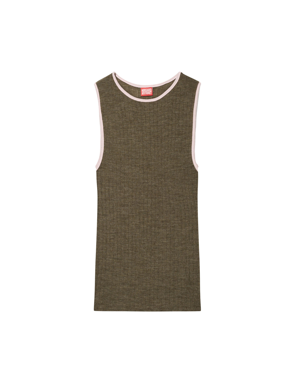 NPS Tank Top Wool Kontrast, Capers/Rose