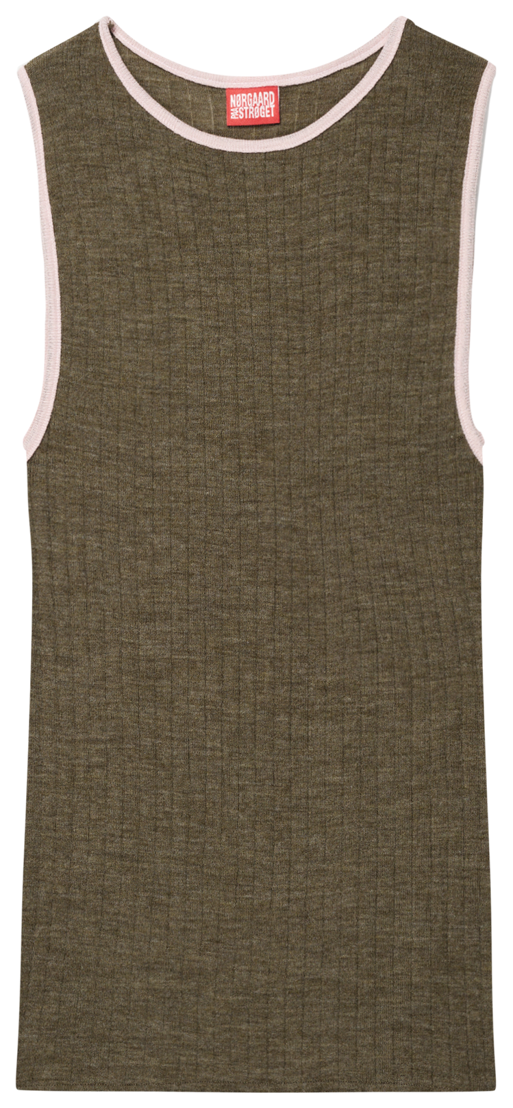 NPS Tank Top Wool Kontrast, Capers/Rose