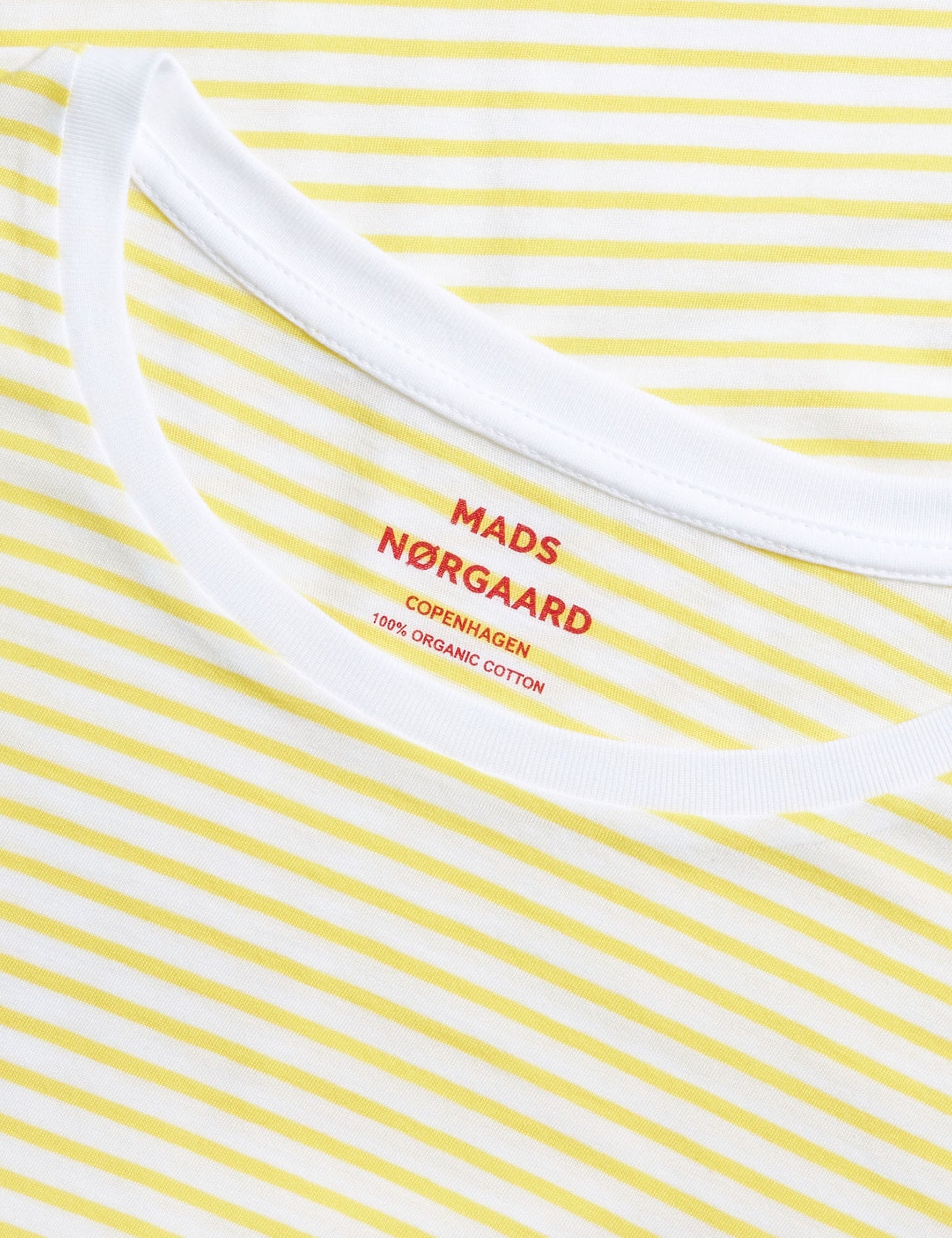 Fine Jersey Stripe Teasy Tee FAV, Brilliant White/Lemon Zest