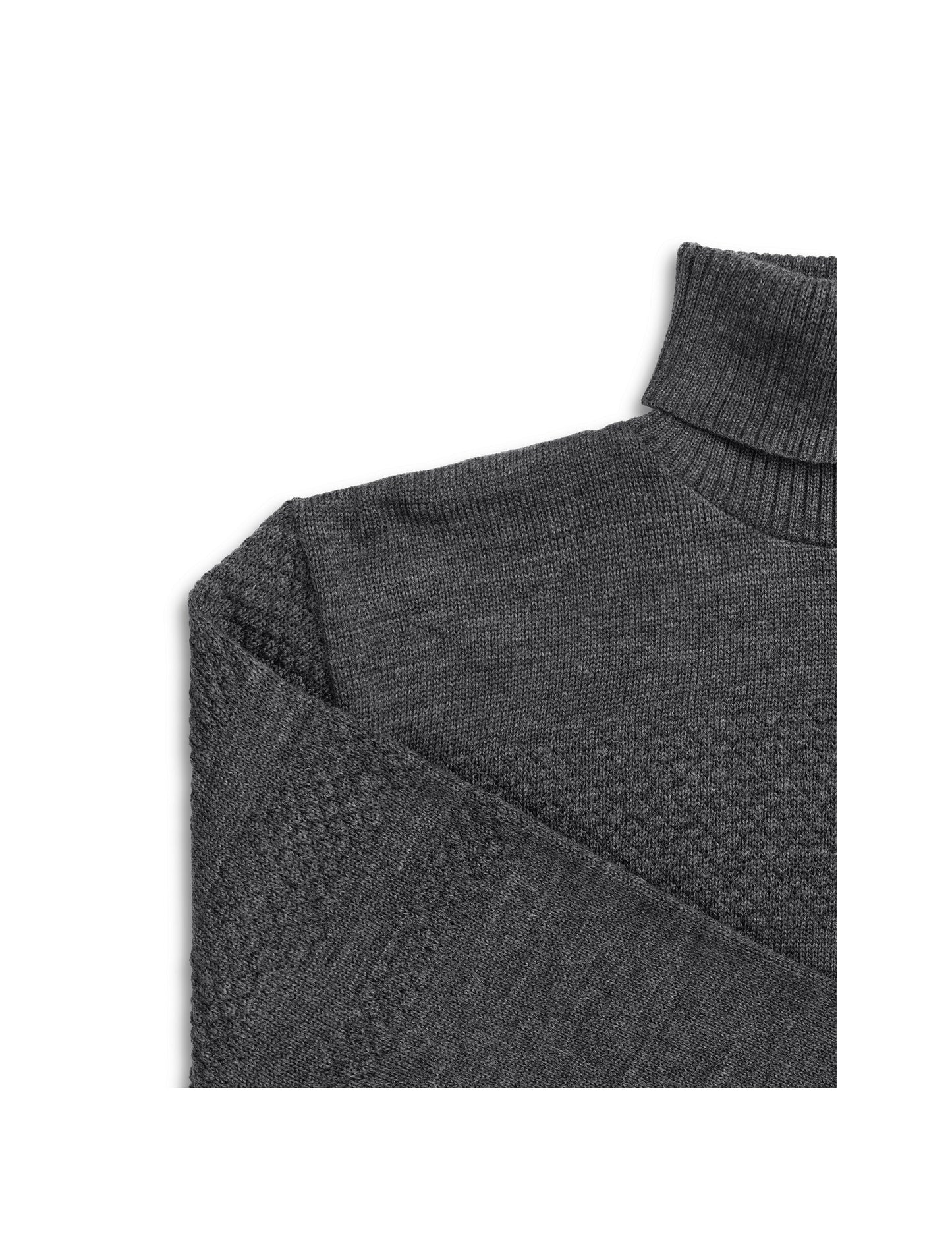Wool Klemens Knit, Charcoal Melange