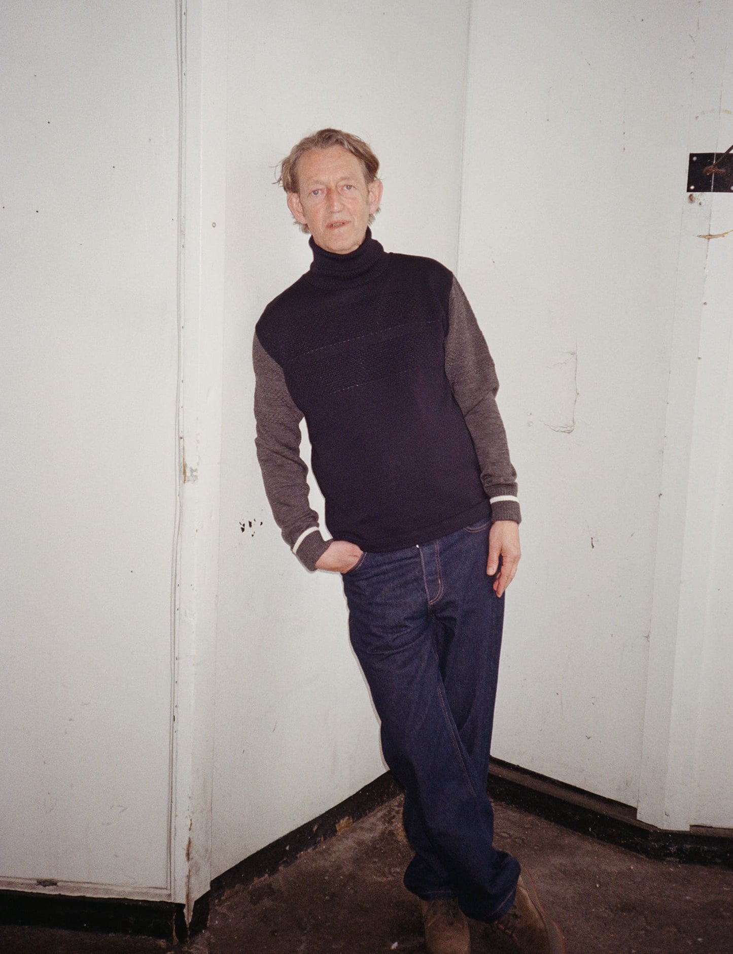 Wool Klemens Knit, Parisian Night/Charcoal Melang