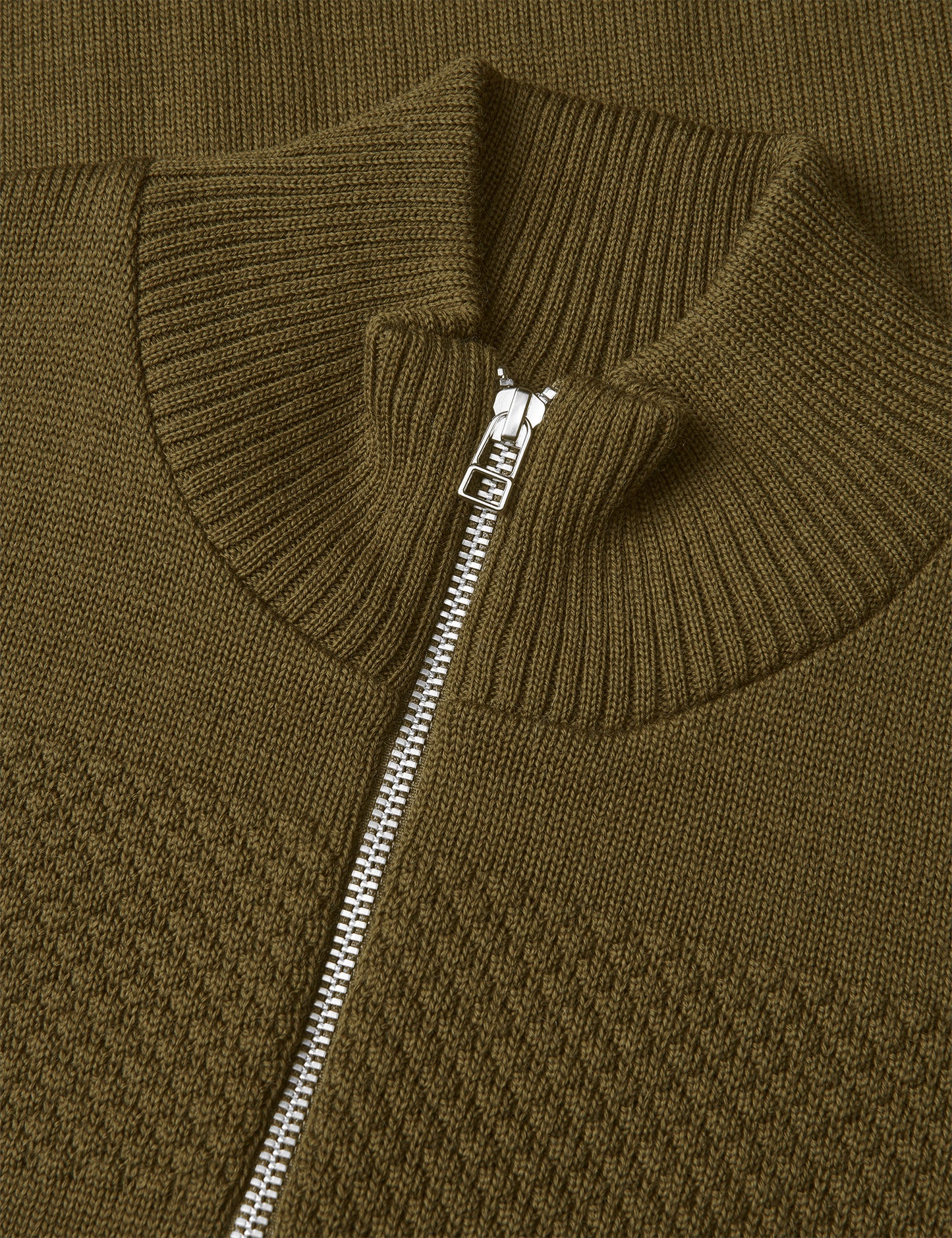 Wool Klemens Zip Knit, Beech