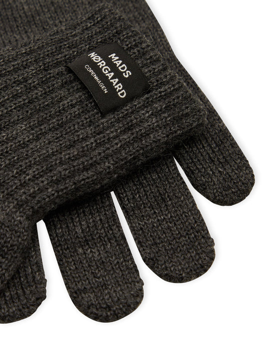 Wool Andy Gloves,  Charcoal Melange