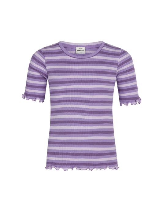 2x2 Cotton Stripe Tuviana Tee,  2x2 Stripe/Paisley Purple