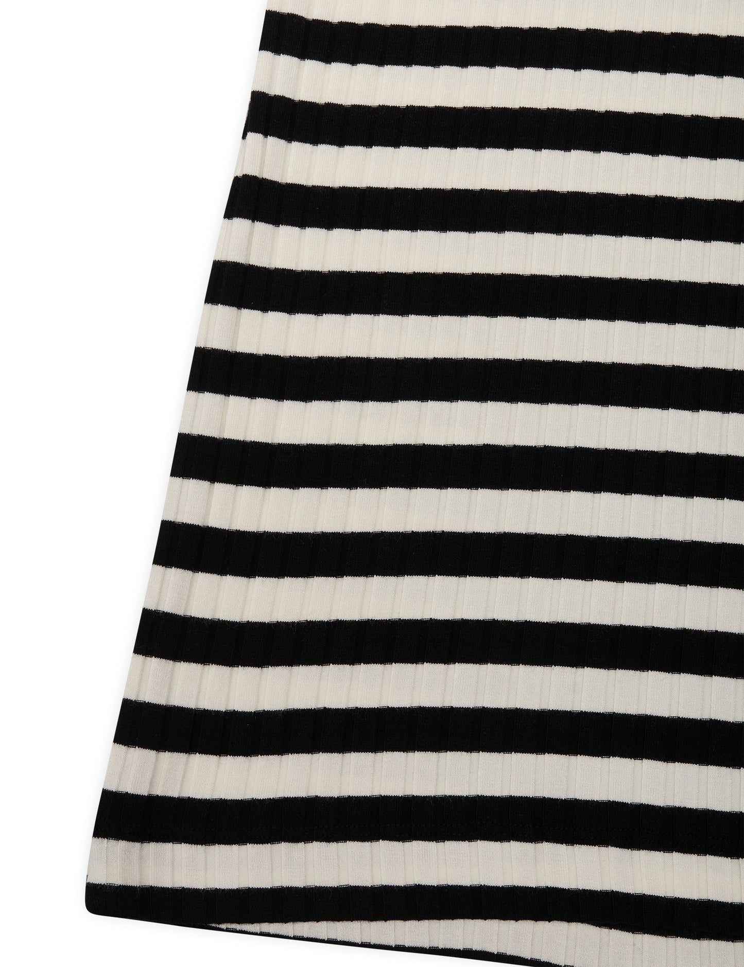 5x5 Classic Stripe Carnile Dress, Black/Vanilla Ice