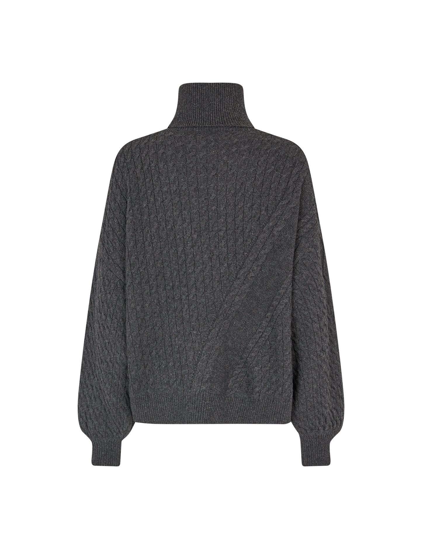 Recycled Wool Mix Rerik Sweater, Charcoal Melange