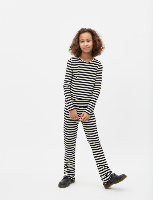 5x5 Classic Stripe Talika Top, Black/Vanilla Ice