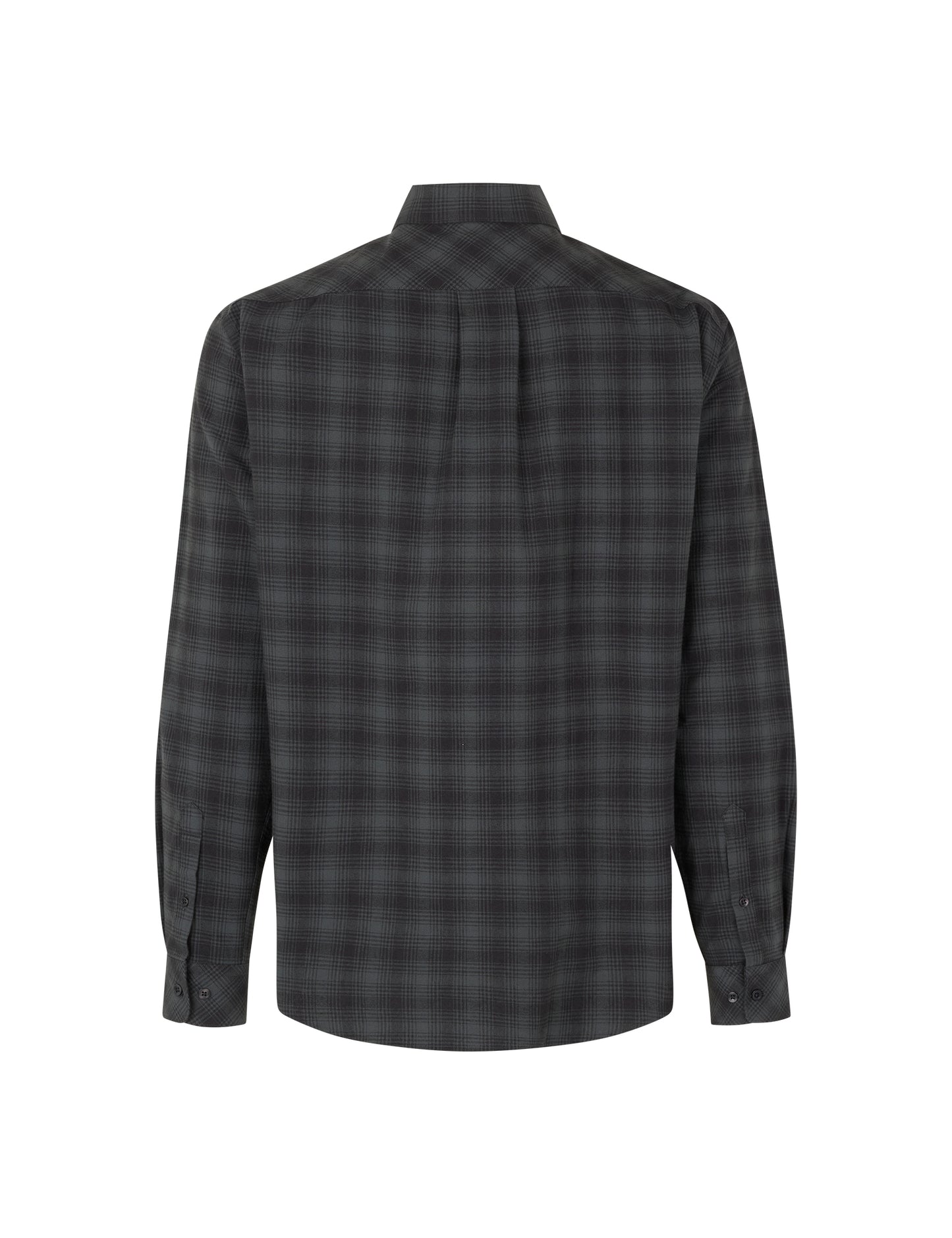 Cotton Flannel Malte Check Shirt, Asphalt Check
