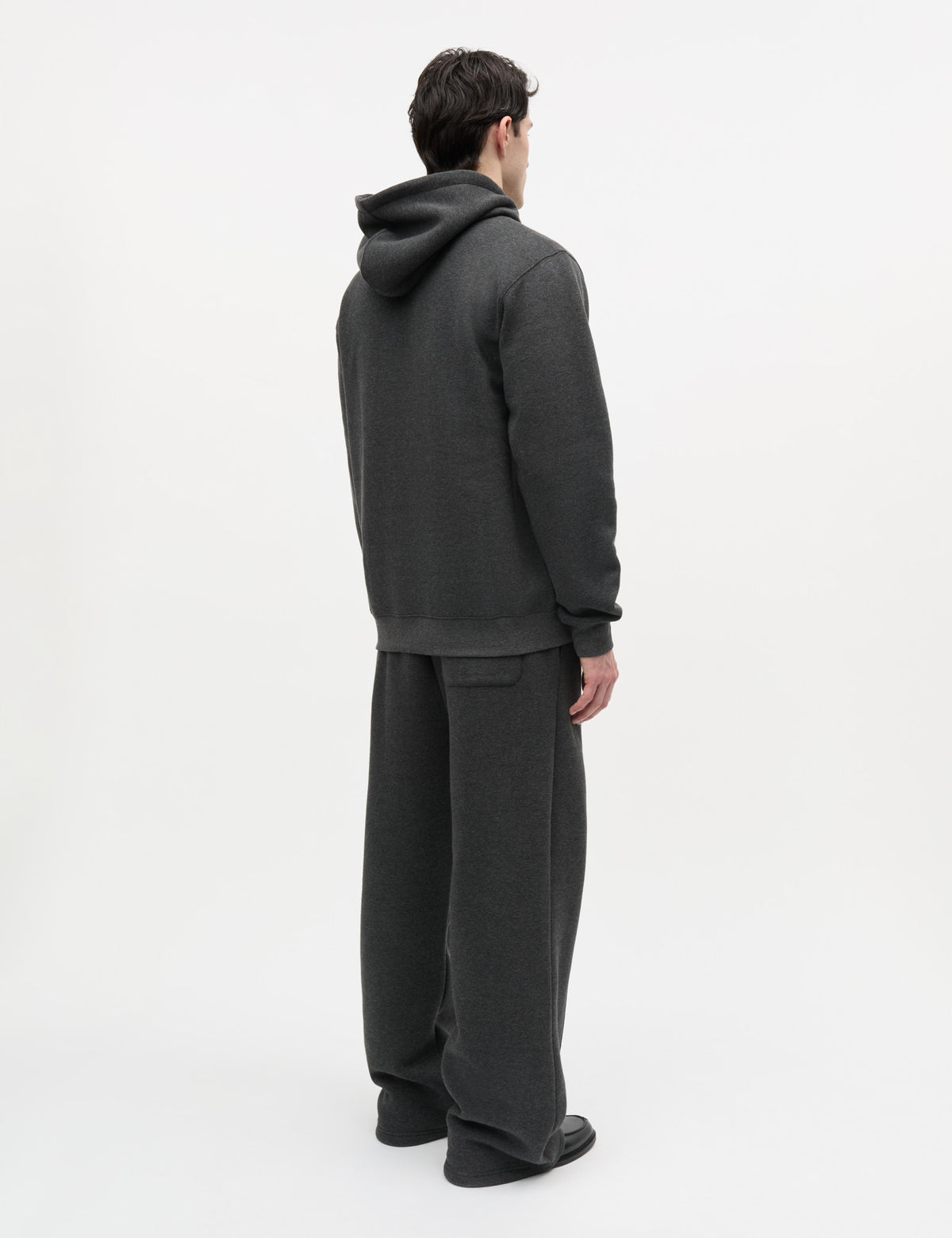 Standard Hoodie Logo Sweat, Dark Grey Melange