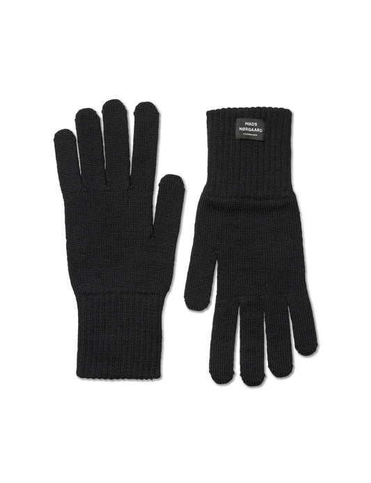 Wool Andy Gloves, Black