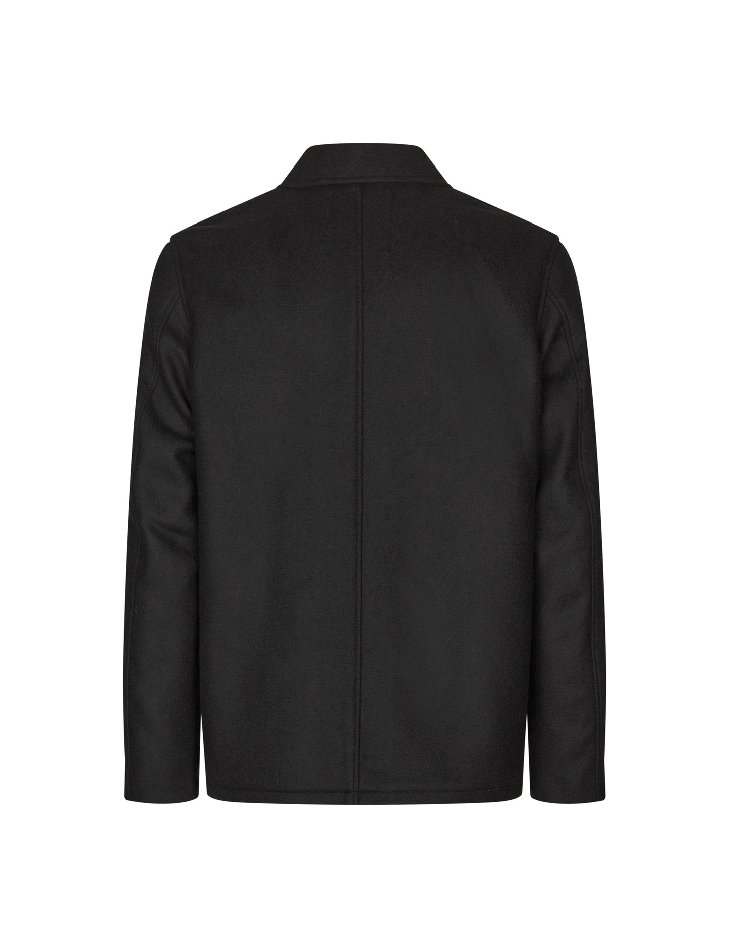 Wool Soft Worker Jacket, Black