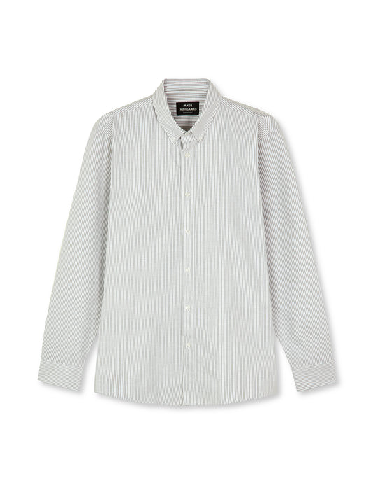 Cotton Oxford Sune Stripe Shirt BD, Jadeite/White