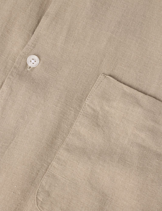 Cotton Linen Victor Shirt SS, Trench Coat