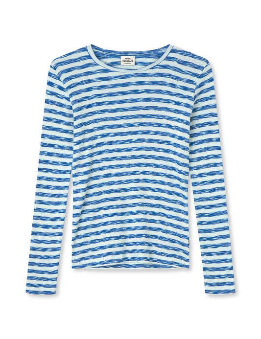 2x2 Cotton Stripe Talino Tee L/S, 2x2 Stripe Multi Blue