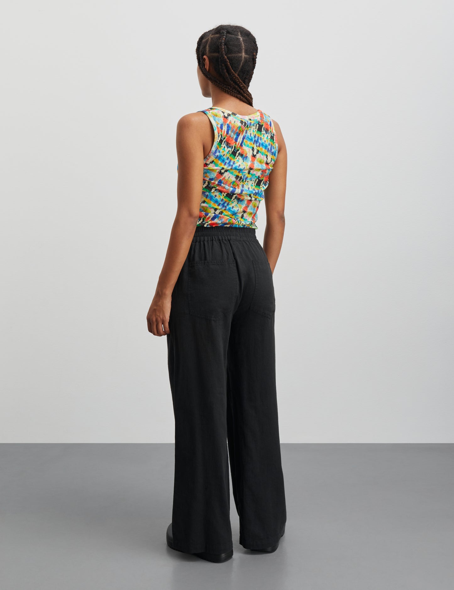 2x2 Cotton AOP Amour Tank Top, Blur Fleur AOP/Lemon Zest