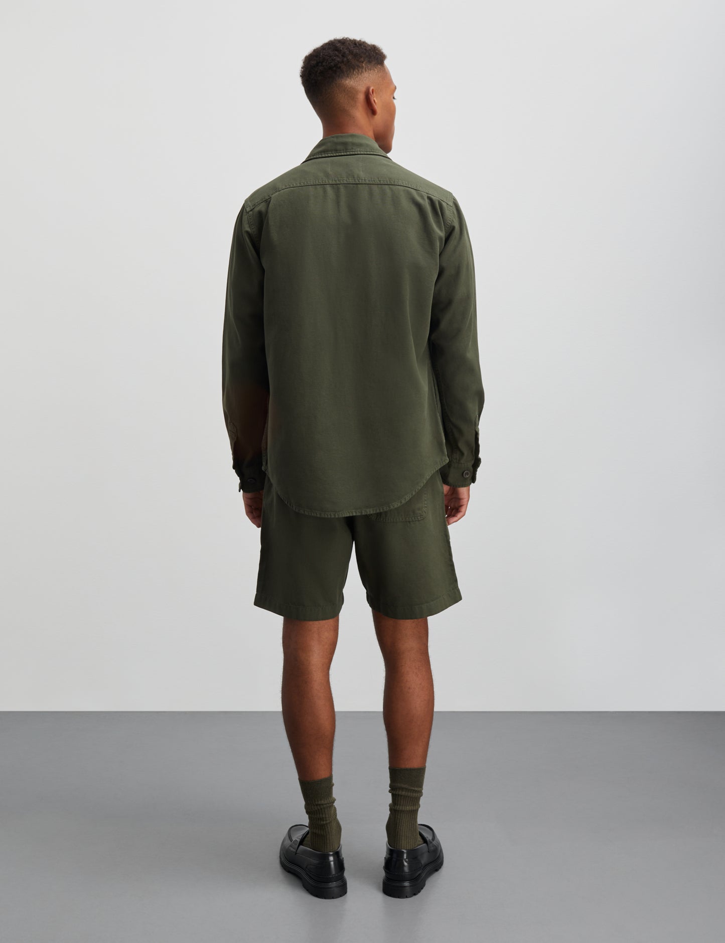 Dyed Canvas Beach Shorts, Olive Night