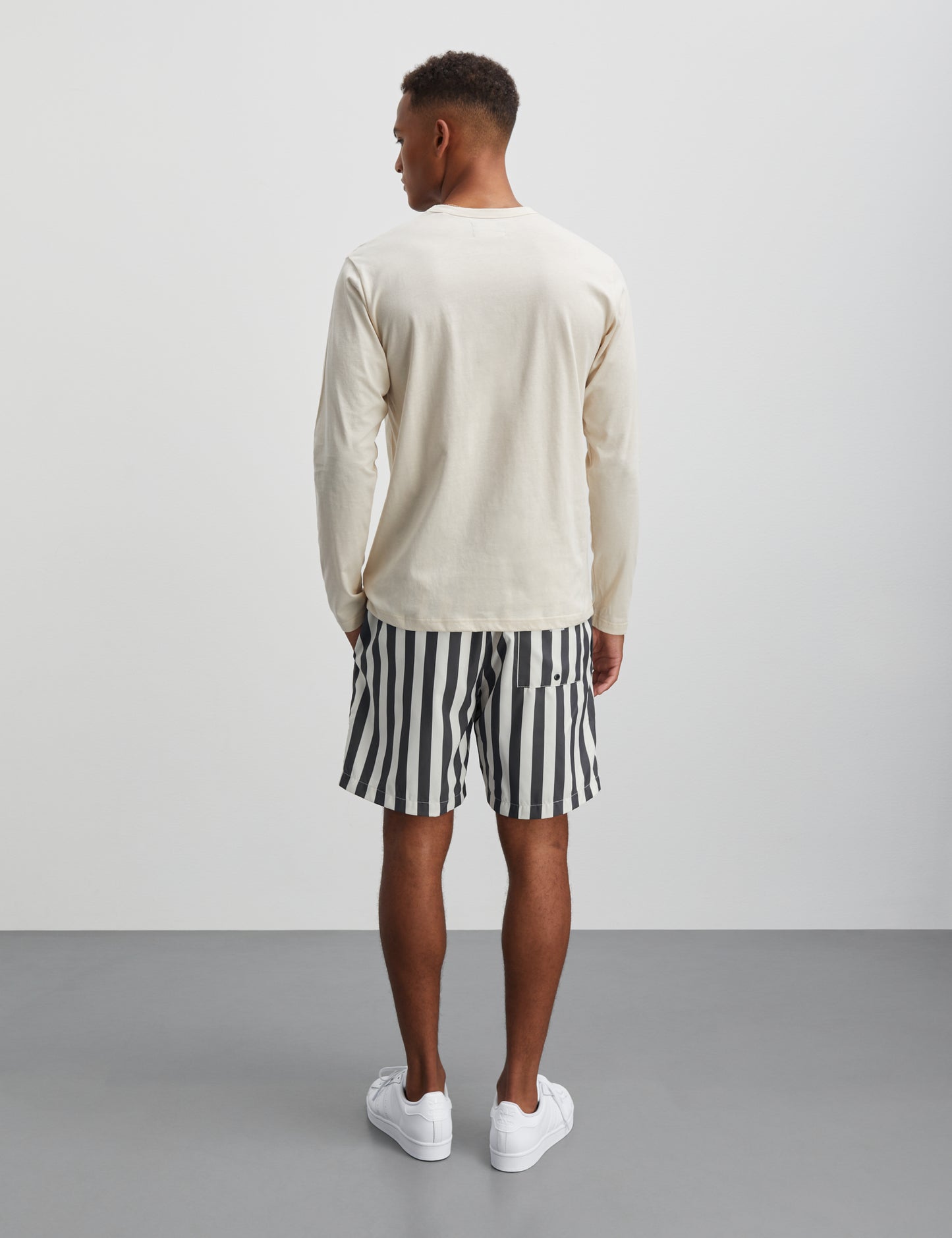 Sea Print Sandro Shorts, Deep Well/Vanilla Ice