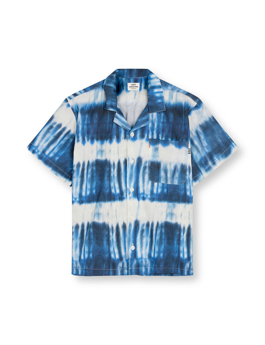 Armando Kenni AOP Shirt, Tie Dye Stripe AOP Merthyl Blu