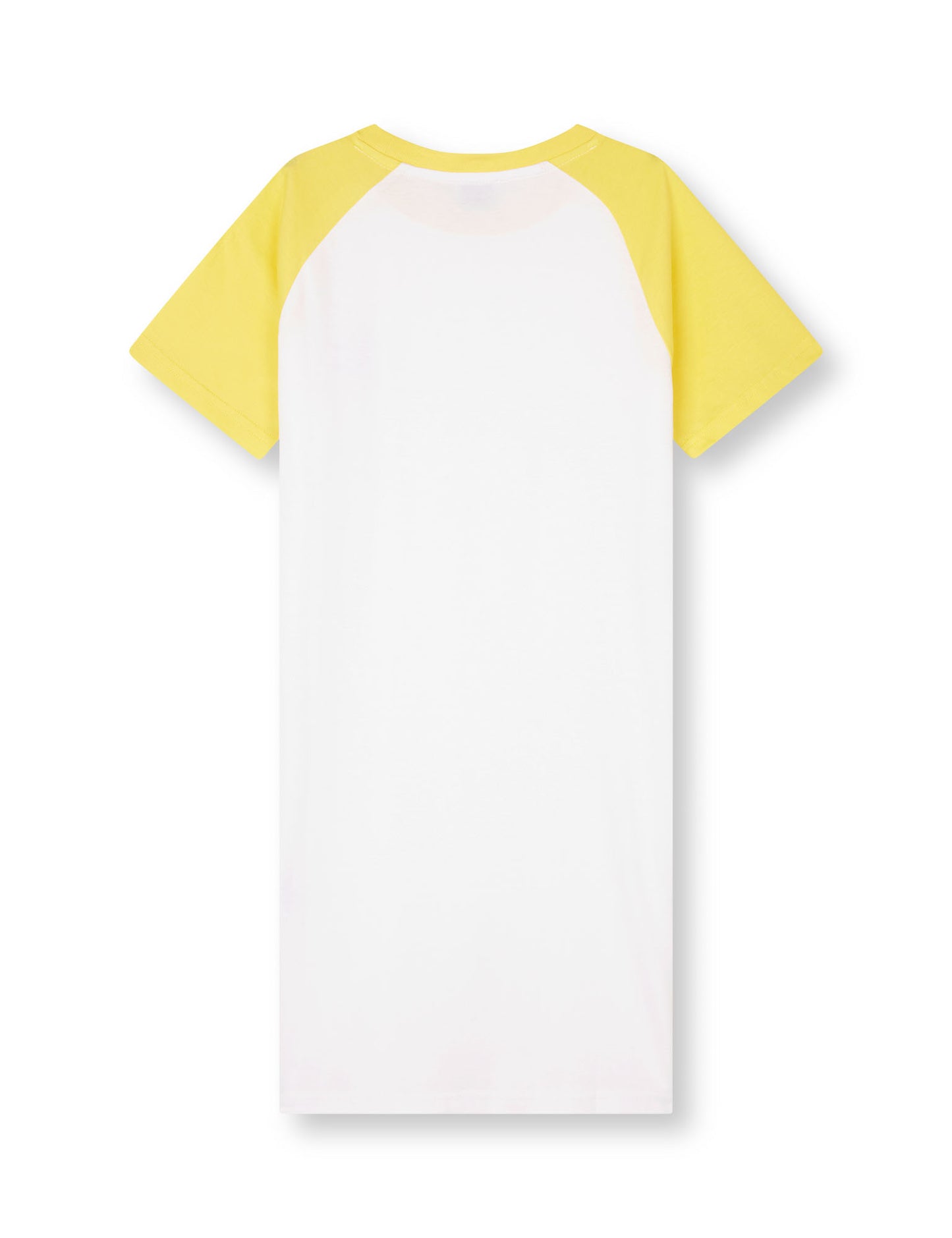 Single Ditte Raglan Dress, Lemon Zest/ White