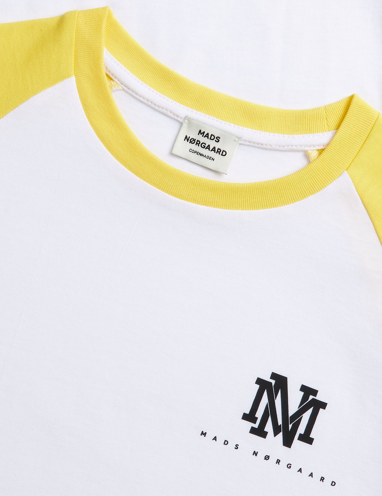 Single Ditte Raglan Dress, Lemon Zest/ White