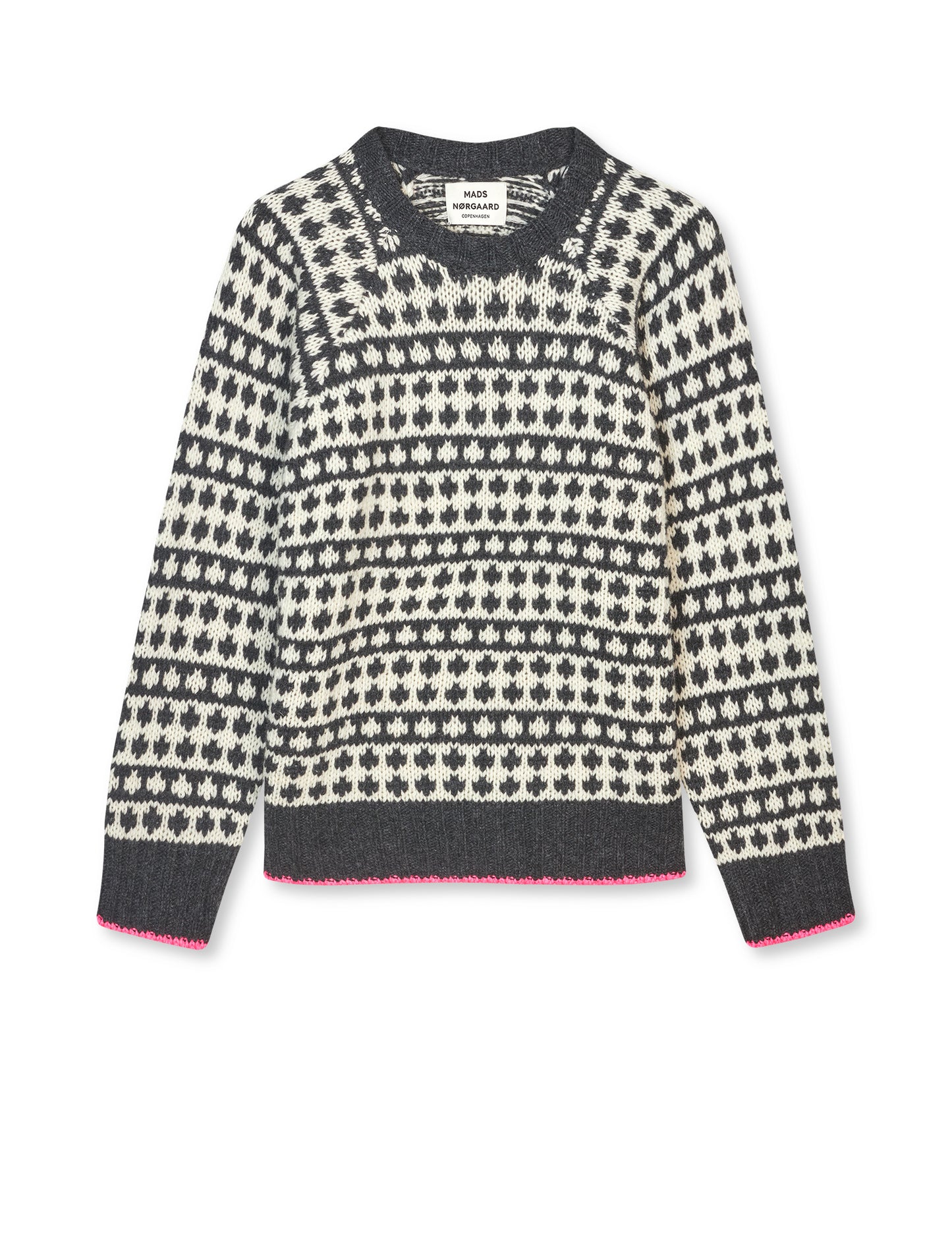 Yota Kilian Sweater, Dark Grey Melange/Winter White