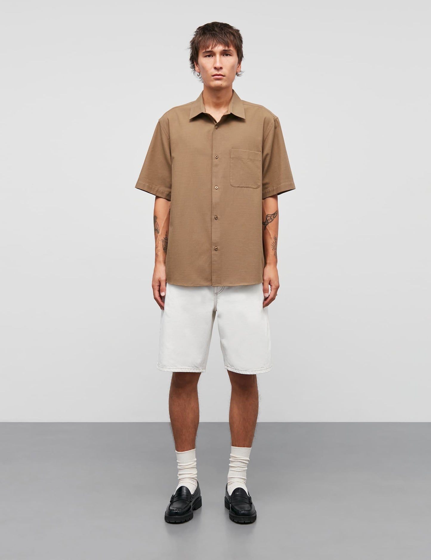Grida Cotton Victor Shirt SS, Kangaroo