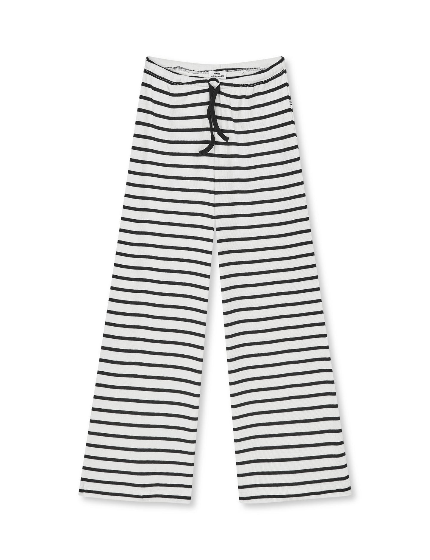 2x2 Cotton Stripe Verona Pants, Vanilla Ice/Black
