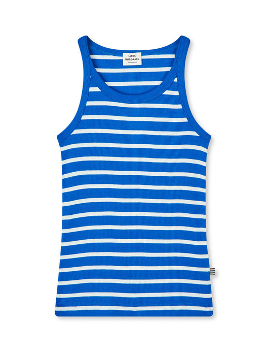 2x2 Cotton Stripe Carinila Top, Surf The Web/Vanilla Ice