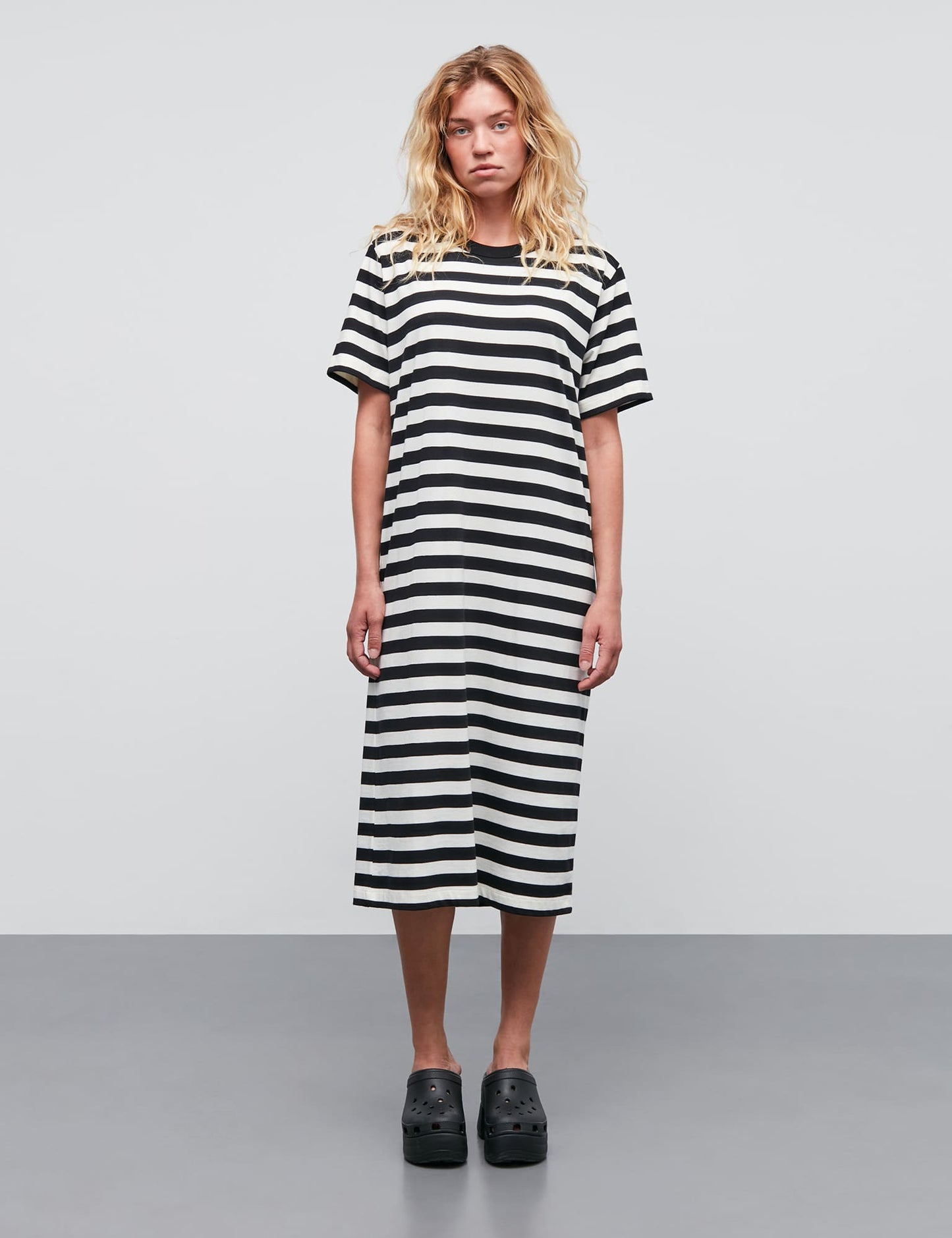 Soft Single Elly Dress, Black/Vanilla Ice