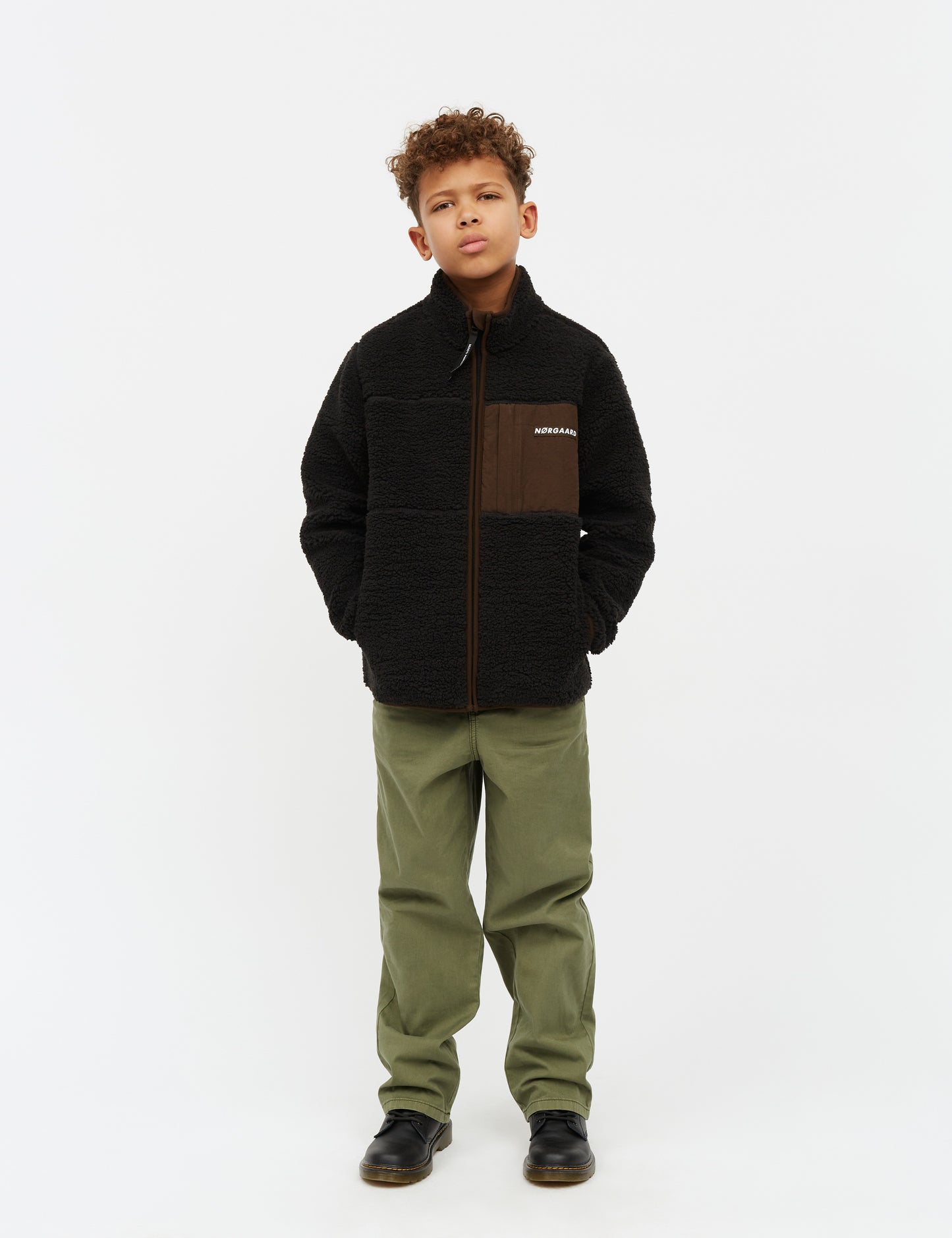 Teddy Fleece  Jeffo Jacket, Jet Black
