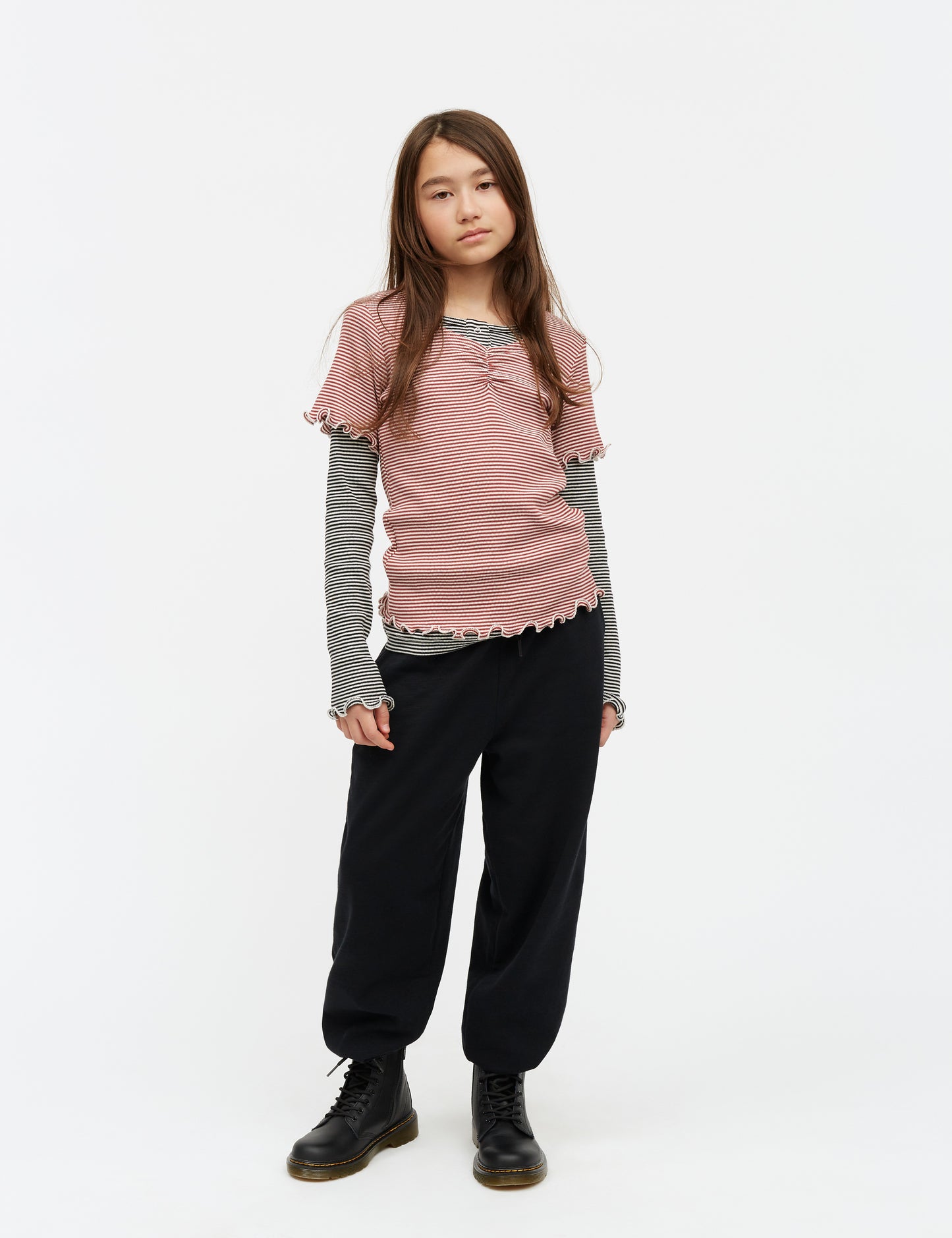 2x2 Cotton Stripe Tiki Tee, Winery/Vanilla Ice