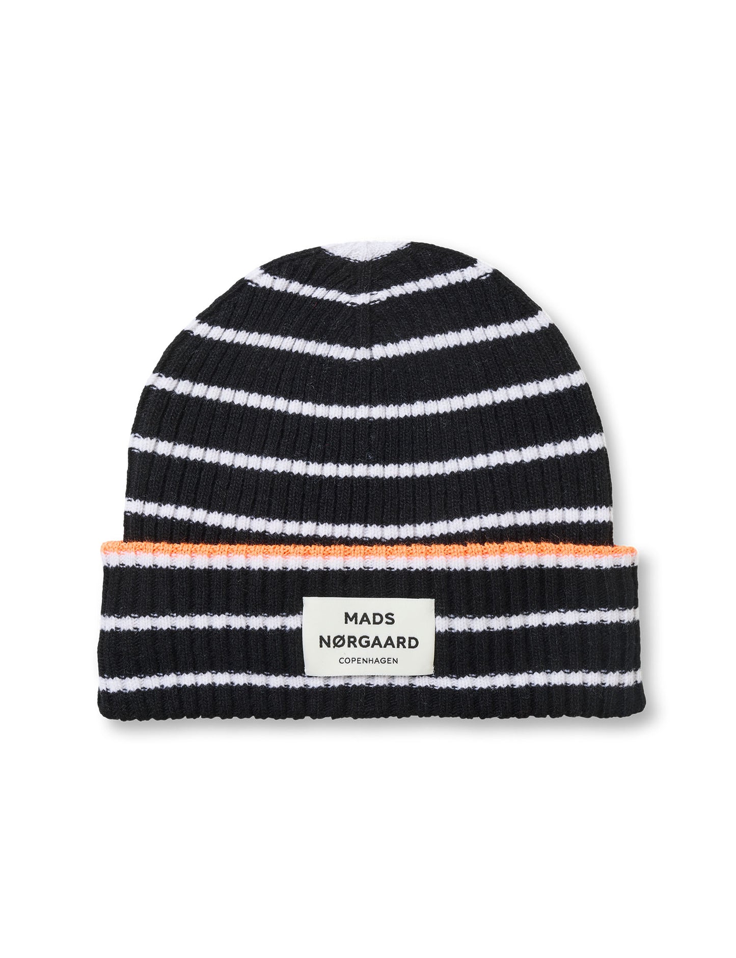 Yota Anju Stripe Beanie, Black/Vanilla Ice