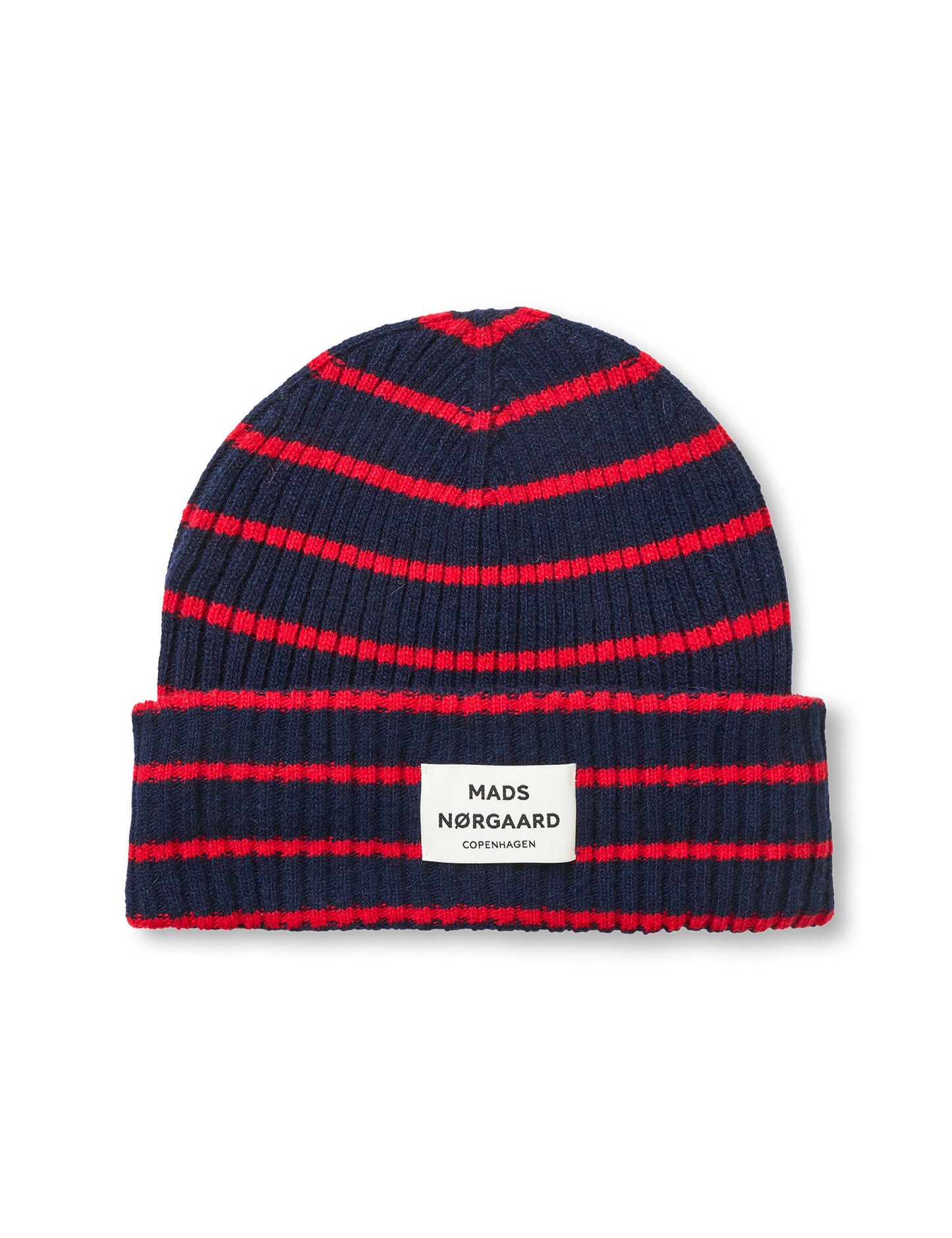 Yota Anju Stripe Beanie, Parisian Night/High Risk Red