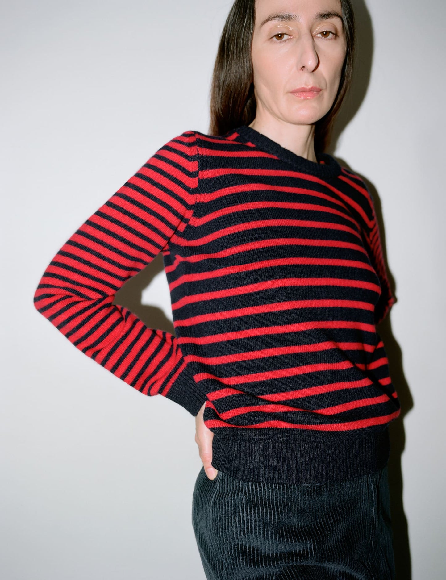 Cashmere Blend Ingrid Knit, Deep Well/Goji Berry