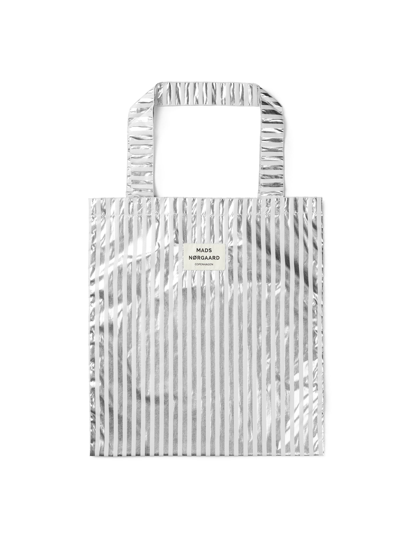 Sacky Metallic Atoma Bag, Silver