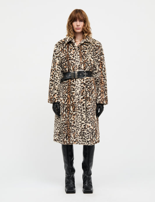 Faux Leo Nora Coat, Leopard