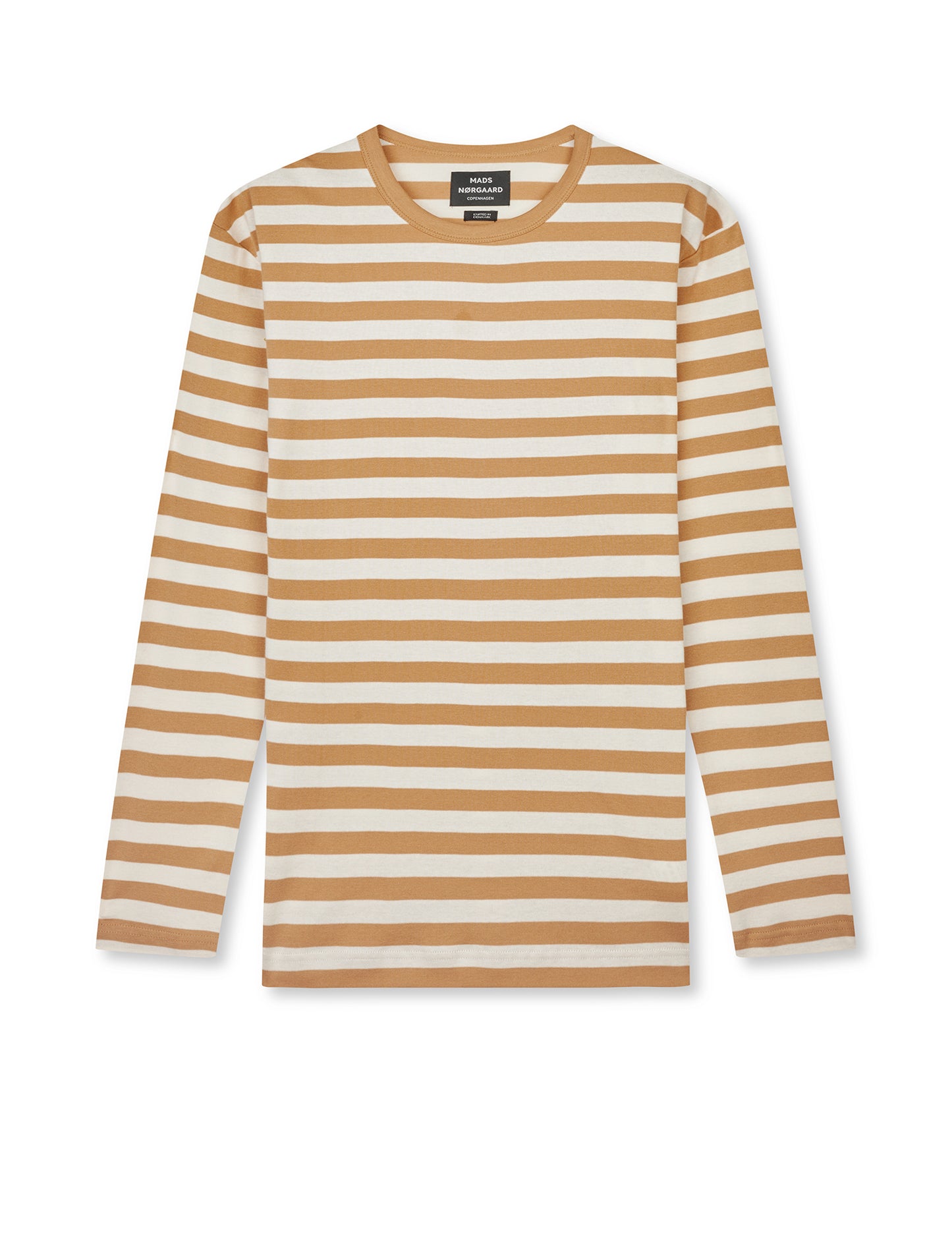 Midi Rib Tobias Tee LS, Seedpearl/Ermine