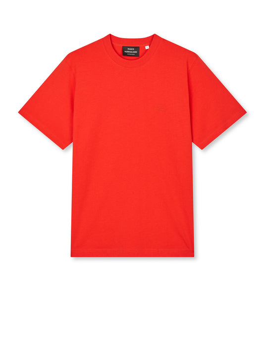 Cotton Jersey Frode Logo Tee FAV, Fiery Red