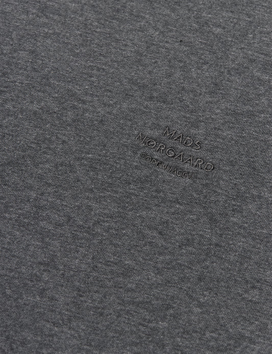 Cotton Jersey Frode Logo Tee FAV, Dark Grey Melange