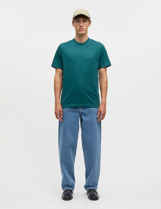 Cotton Jersey Frode Logo Tee FAV, Deep Sea